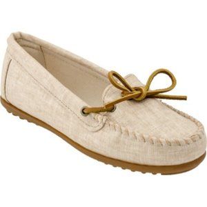 Minnetonka Women's Canvas Moc Loafers Natural Canvas Size 7